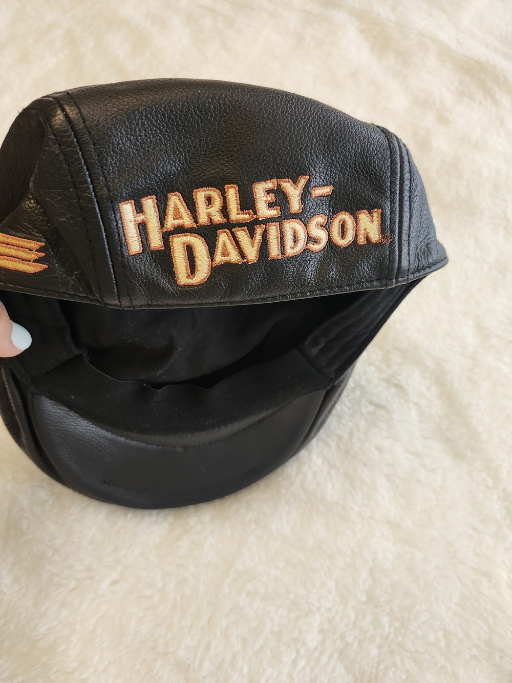 Harley-Davidson Newsboy Leather Cap